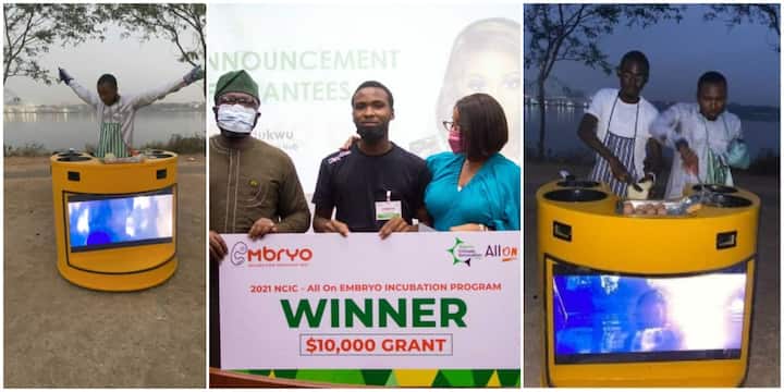 Student who created solar-powered cooker that has a TV gets GHC59k start-up grant