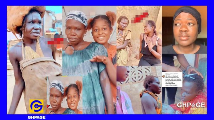 Story of how a popular Tik Tok girl used her WASSCE fees to cater for and save her mad mother – Video